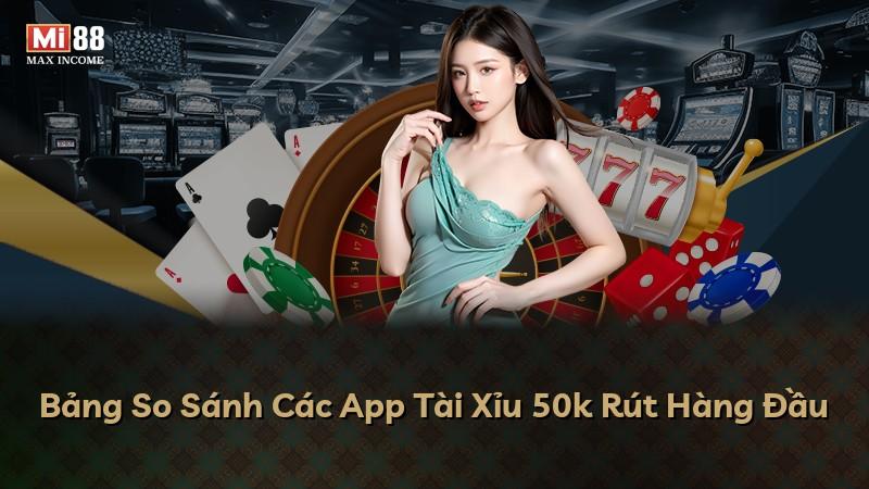 Bảng So Sánh Các App Tài Xỉu 50k Rút Hàng Đầu